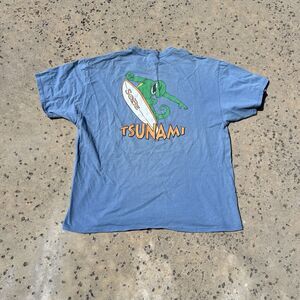 Sobe Tsunami Vintage 90s Y2K Men's Lizard Skate Blu Shirt XL RARE